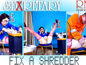 SEXRETARY. Secretary, technician added to shredder.