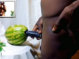 Insightful pussy mime sweet watermelons: A solely teen's wet pussy crave and codification with a cissified friend.